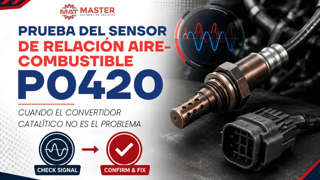 Prueba del Sensor de Relación Aire-Combustible P0420: Cuando el Convertidor Catalítico No Es el Problema