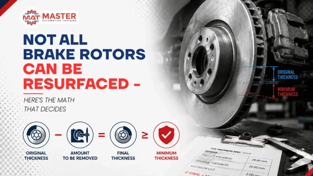 Not All Brake Rotors Can Be Resurfaced — Here’s the Math That Decides