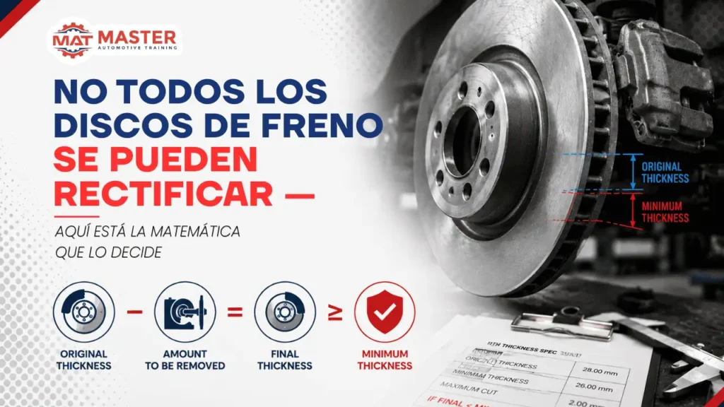 No Todos los Discos de Freno Se Pueden Rectificar — Aquí Está la Matemática que lo Decide