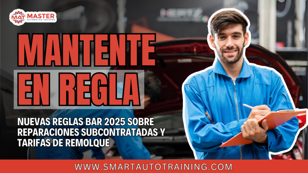 Nuevas Reglas del BAR 2025 Sobre Reparaciones Subcontratadas y Tarifas de Grua: Lo Que Todo Taller Debe Saber